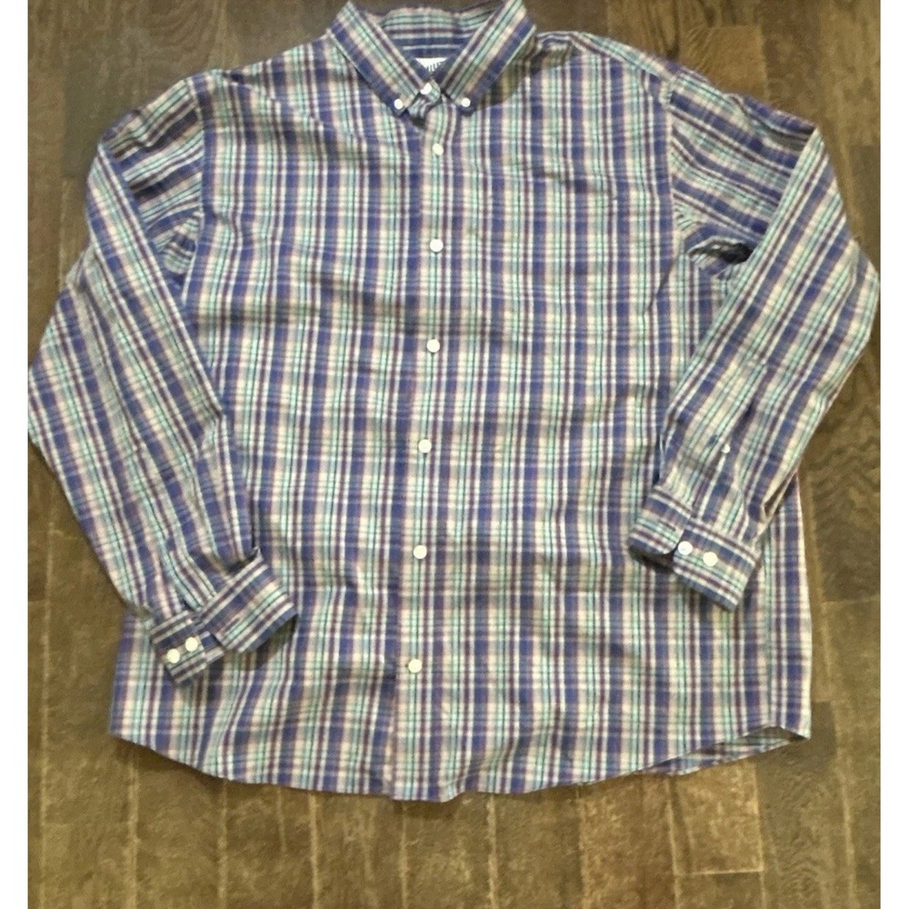 Duluth Trading Button down  Shirt Men's‎ XL Plaid Colorful 100% Cotton